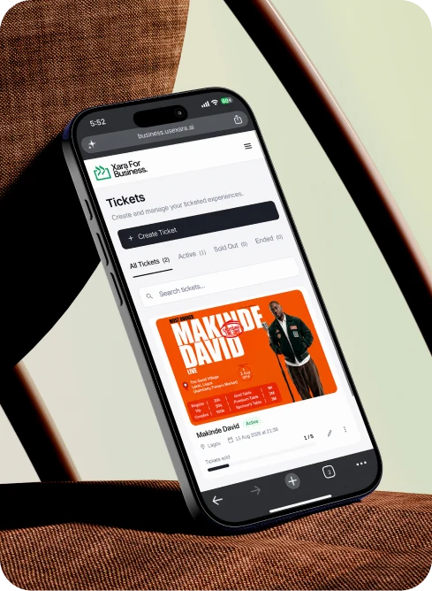 Viewing event tickets from a phone